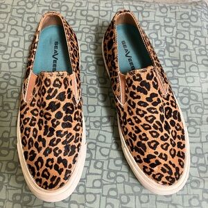 SeaVees Leopard Print Slip-On Sneakers